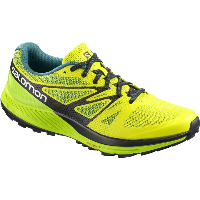 Salomon SENSE ESE Zapatillas Trail Running Hombre - Amarillo / Verde - Colombia (17486-KADI)